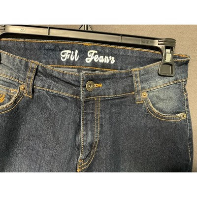 Fil Jeans Women’s Distressed Skinny Jeans Size 3 Blue Frayed Hem Stretch