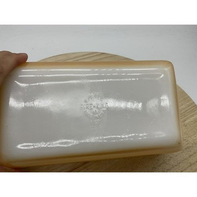 Vintage Fire-King Copper Tint Loaf Pan Milk Glass Baking Dish Oven Ware Made USA