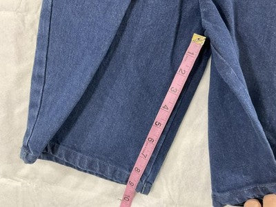Ecko Unltd Shorts Boys 12 Blue Denim Bermuda Flat Front Rhino Logo Casual