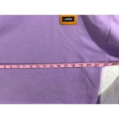 Shein Sweatshirt Women Large Purple Cropped Mock Neck Relaxed Streetwear
