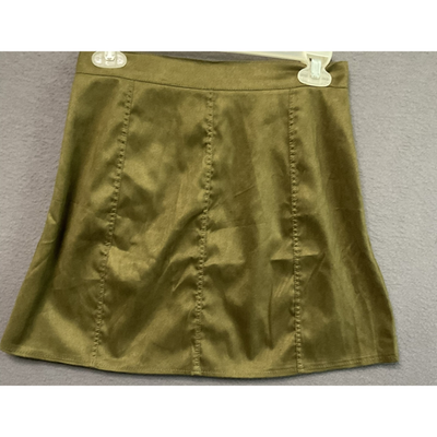 Button Front Skirt Womens (Juniors) Small A-Line Mini High Waist Casual Modern
