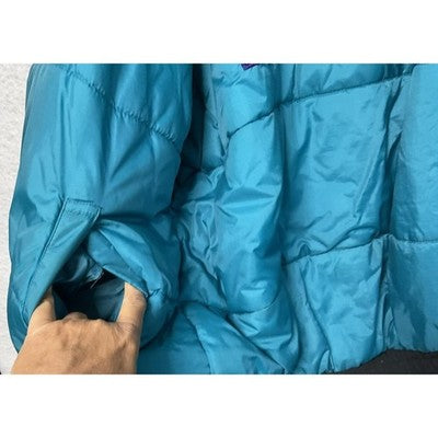 Vintage Charlotte Hornets PufferJacket Mens Large NBA Reversible Pro Player 90s