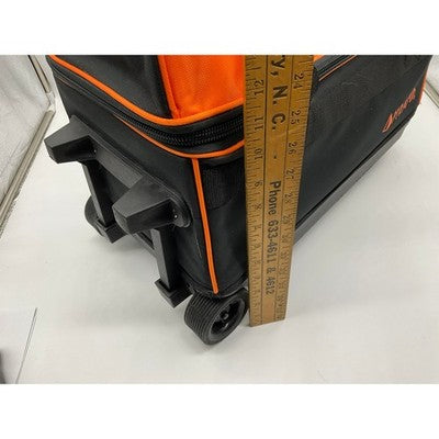 Pyramid Bowling Ball Bag Unisex OS Black Orange Rolling 2 Ball Tote Carrier