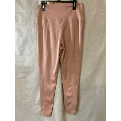 Women's It's Brand Pull-On Pink Ribbed Leggings Size Small, Stretchy Blend