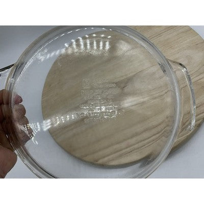 Anchor Hocking Clear Glass Deep Pie Dish 9 In Round Baking Pan Handles Kitchen
