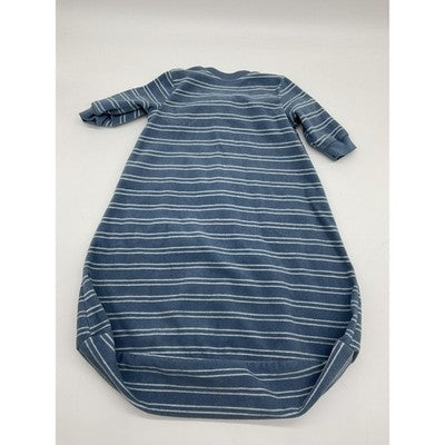 Carters Sleep Sack Infant 0-3M Blue Striped Bear Fleece Wearable Blanket