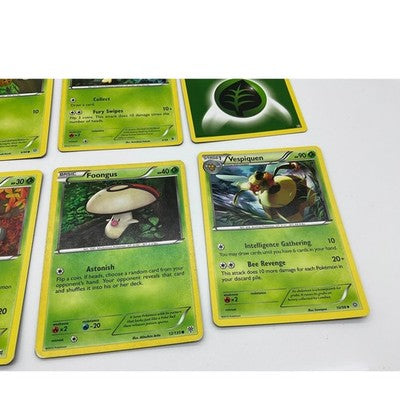 Pokemon TCG Grass Type Lot Vespiquen Combee Pansage Scatterbug Foongus Energy