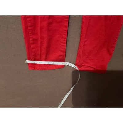 Lee Classic Fit Red Denim Pants 32x30 High Waist Cotton Blend Women’s High Waist