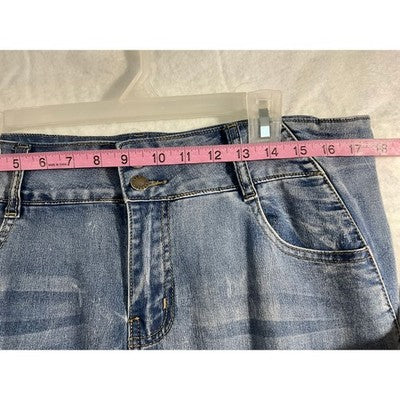VIP Jeans Skinny Jeans Womens 13 Blue Distressed Ripped Denim Streetwear