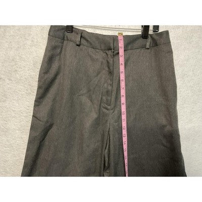 bhampton The Drop Pants Womens Medium Gray Wide Leg Button Detail Pockets Career