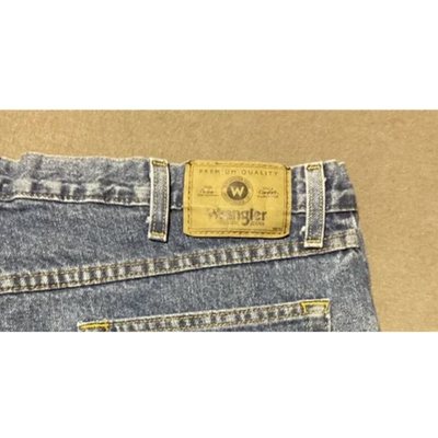 Wrangler Jeans Mens 38x32 Blue Relaxed Fit Stone Wash Straight Leg Denim Classic