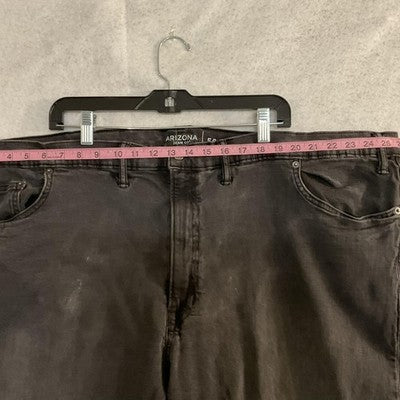 Arizona Jean Co Jeans Mens 56x32 Black Charcoal Straight Big & Tall Stretch