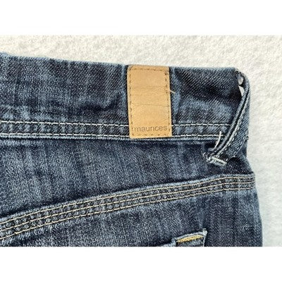 Maurices Morgan New Boot Jeans Womens 1/2 Short Dark Wash Bootcut Denim