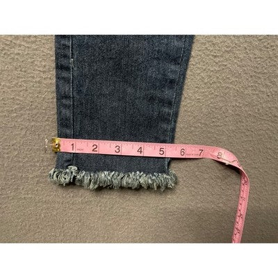 Fil Jeans Women’s Distressed Skinny Jeans Size 3 Blue Frayed Hem Stretch