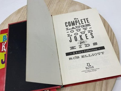 Rob Elliott Kids Joke Books 2pc Set Paperback Hardcover Red Multicolor