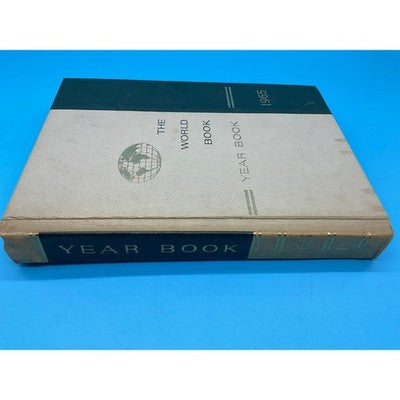 1965 The World Book Events of 1964 Year Book Annual Green White W Gold Embossing