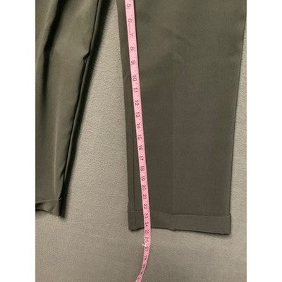Women's Size 7/8 Black Career Pants Cropped Stretch Polyester Spandex