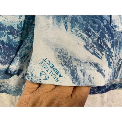 Ocean + Coast Realtree Fishing Shorts Womens Large Blue Camo Aspect Performance