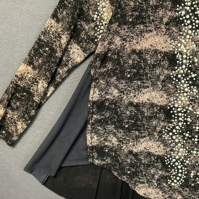 Voice of California Shirt Womens 1XL Embellished Layered Long Sleeve Top