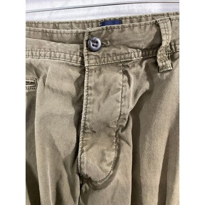 Cargo Shorts Mens 32 Olive Green Multi Pocket Zipper Accent Utility Outdoor
