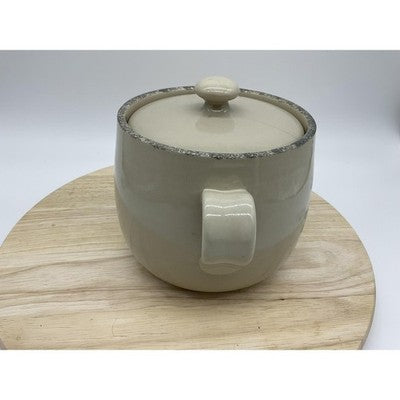 Home & Garden Party Stoneware Soup Tureen 8" Handles Lid Serving Bowl Crock Pot