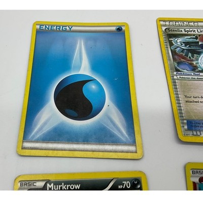 Pokemon Card Lot 6pc Jigglypuff Holo Murkrow Zorua Geodude Trainer Energy