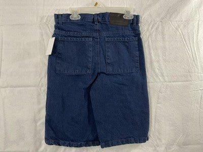 Ecko Unltd Shorts Boys 12 Blue Denim Bermuda Flat Front Rhino Logo Casual