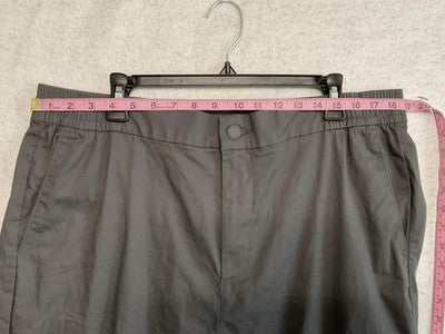 Calvin Klein Pants Mens 38x28 Gray Chino Elastic Waist Tapered Casual Fit