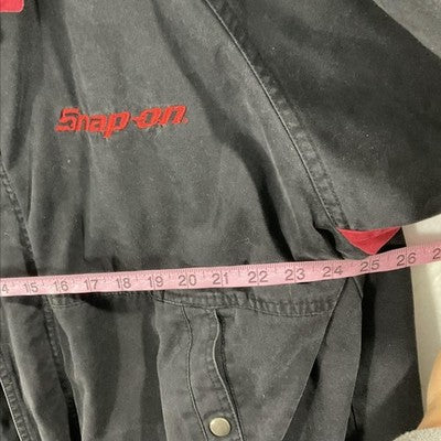 Snap-on Jacket Mens 3XL Black Canvas Bomber Quilted Insulated Full Zip Workwear