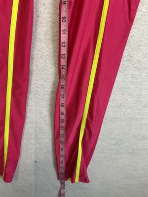 HL Leggings Womens XL Pink Ankle High Rise Contrast Piping Stretch Activewear