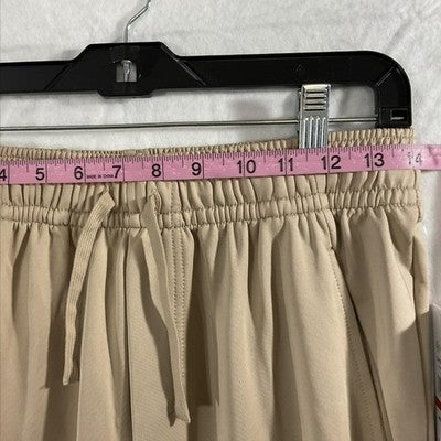 Gaiam Zen Flex Jogger Pants Womens Small Beige Elastic Waist Soft Yoga Pockets