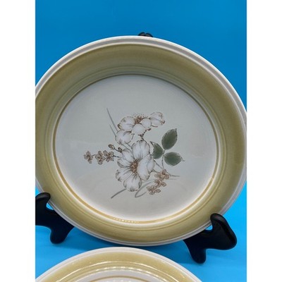Vtg Impresions By Danielle Riverside Dinner Plates Set Of 3 Genuine Stoneware