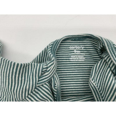 Little Me Sleeper Carter's Bodysuit Baby Boys 9 Months Sports Stripe Nana Set