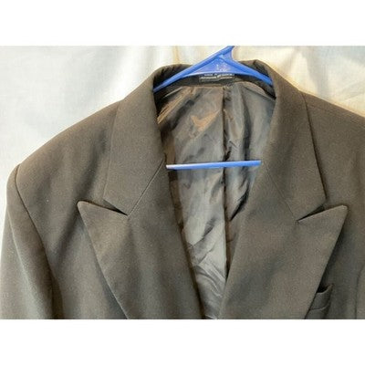 Julian Loren Men’s 44R Double Breasted Black Suit Jacket Blazer Classic Formal