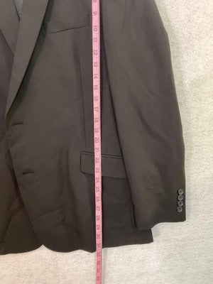 Madison Suit Men 48 Black Polyester Viscose Stretch 2 Piece Pant 41x32