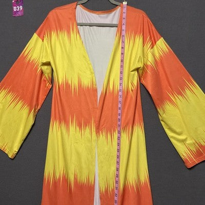 Women's 3Pc Swimsuit XL Yellow Orange Tie Dye Bikini Criss Cross Coverup