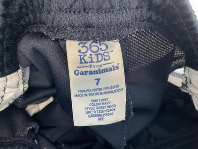 365 Kids From Garanimals Shorts Boys 7 Navy Mesh Athletic Basketball Colorblock