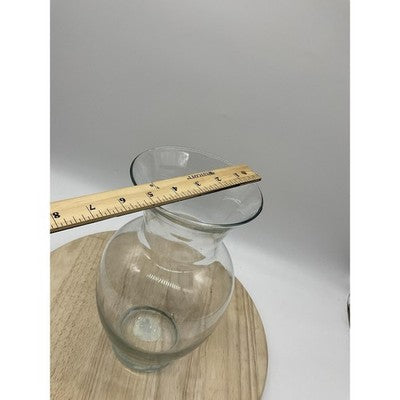 Indiana Glass Betta Fish Vase 10" Clear Crystal Flower Centerpiece Home Decor