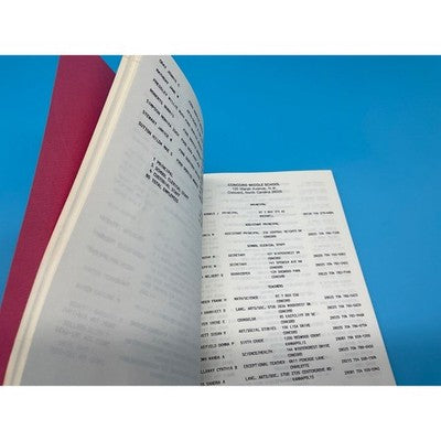 Vintage 1988-1989 Cabarrus County Schools Directory Rare Collectible