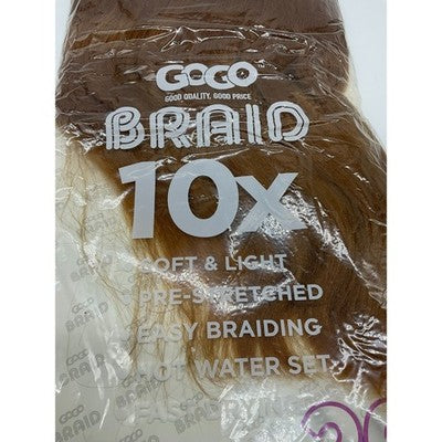 GOGO Braid 10X 26" Pre Stretched Hair Color 30 Super Value Pack Easy Braiding