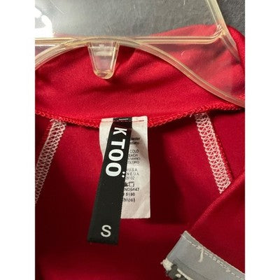 K Too Reflective Red Bodycon Mini Dress Size S Cut #5198 Style ND6447