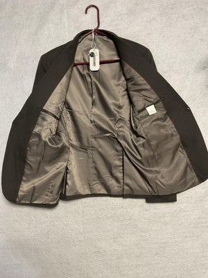 COOFANDY Blazer Men Small Brown Cotton Blend Single Button Lined Jacket New