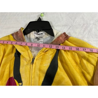 Faux Real Breaking Bad Hoodie Mens Small Yellow Hazmat Suit Cosplay Zip Up