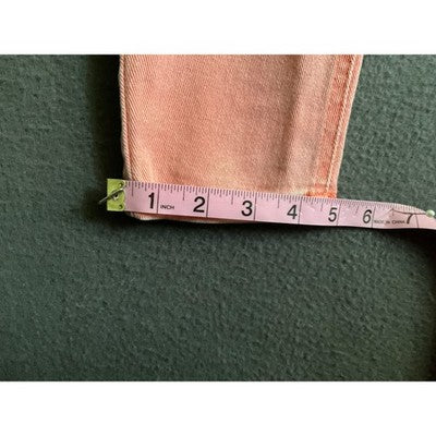 Wet Seal Skinny Jeans Peach Color Distressed Juniors Size 5 Cotton Stretch