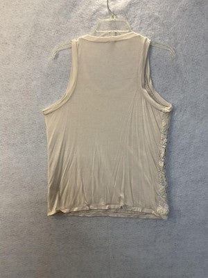 J Crew Tank Top Womens Medium White Floral Lace Embroidered Camisole Scoop Neck