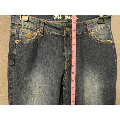 Fil Jeans Women’s Distressed Skinny Jeans Size 3 Blue Frayed Hem Stretch