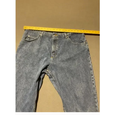 Wrangler Jeans Mens 38x32 Blue Relaxed Fit Stone Wash Straight Leg Denim Classic