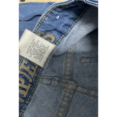 V.I.P. Jeans Juniors 3 Light Wash Shredded Skinny Stretch Distressed