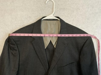 Paul Betenly Sport Coat Mens 48L Gray Wool Cashmere Herringbone Blazer