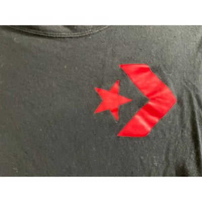 Converse Long Sleeve T-Shirt Boys Youth Medium Black Excellent Graphic Logo